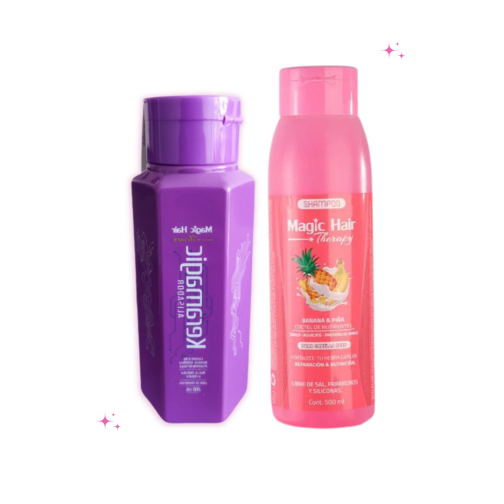KIT KERAMAGIC Y SHAMPOO ANTICAIDA BANANA PIÑA