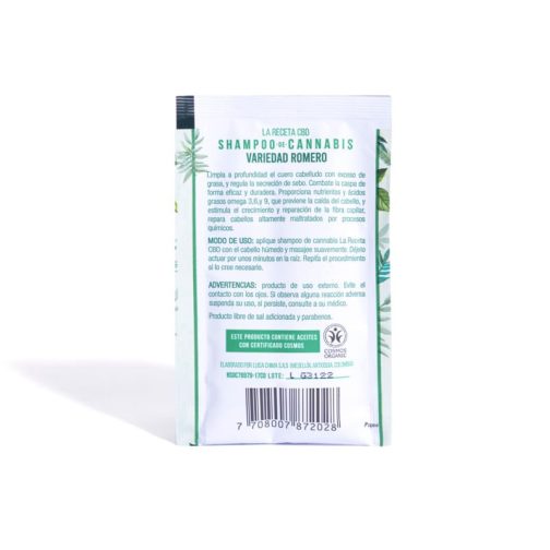SACHET DE SHAMPOO DE ROMERO LA RECETA 15 ML - Imagen 2
