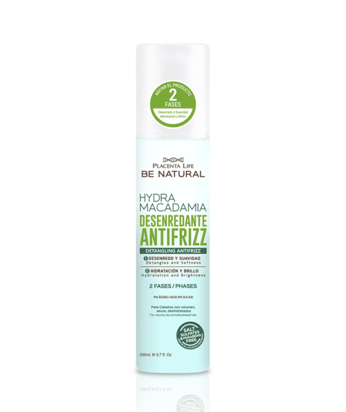 Spray Desenredante Be Natural Macadamia Antifrizz 200Ml