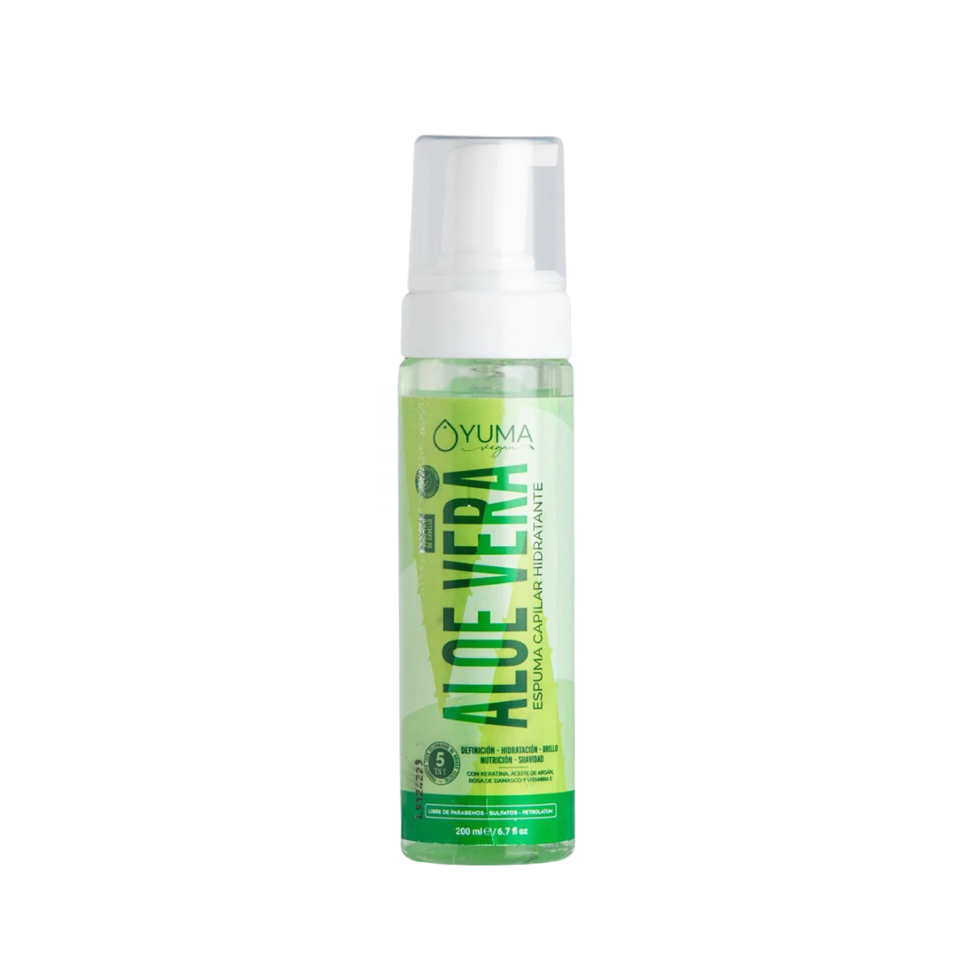 ESPUMA CAPILAR HIDRATANTE ALOE VERA VEGAN 200ML- YUMA COSMETICS