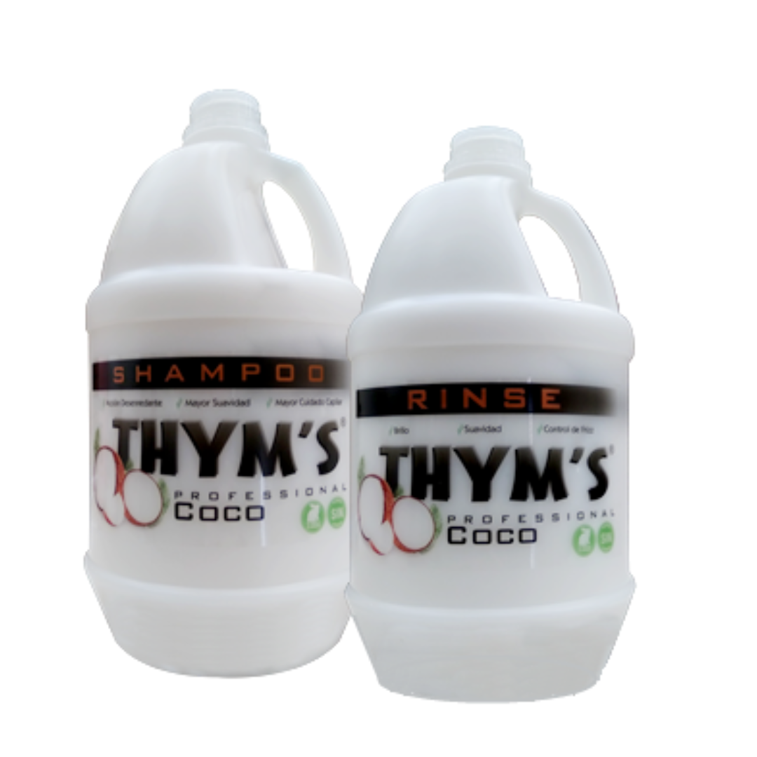 SHAMPOO + RINSE COCO 2 LITROS- THYMS PROFESSIONAL