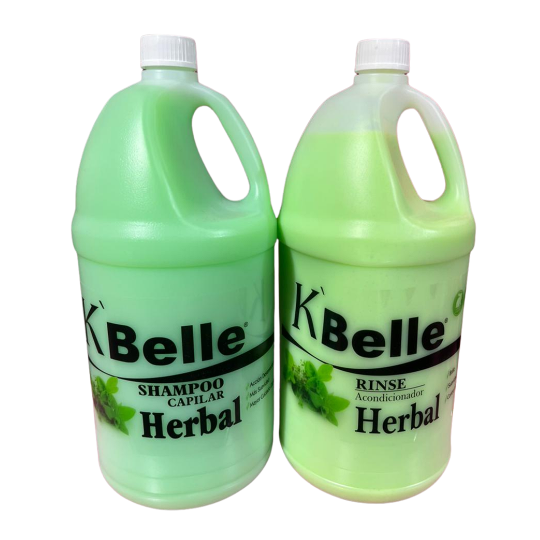 SHAMPOO + RINSE HERBAL 2 LITROS KBELLE- THYMS