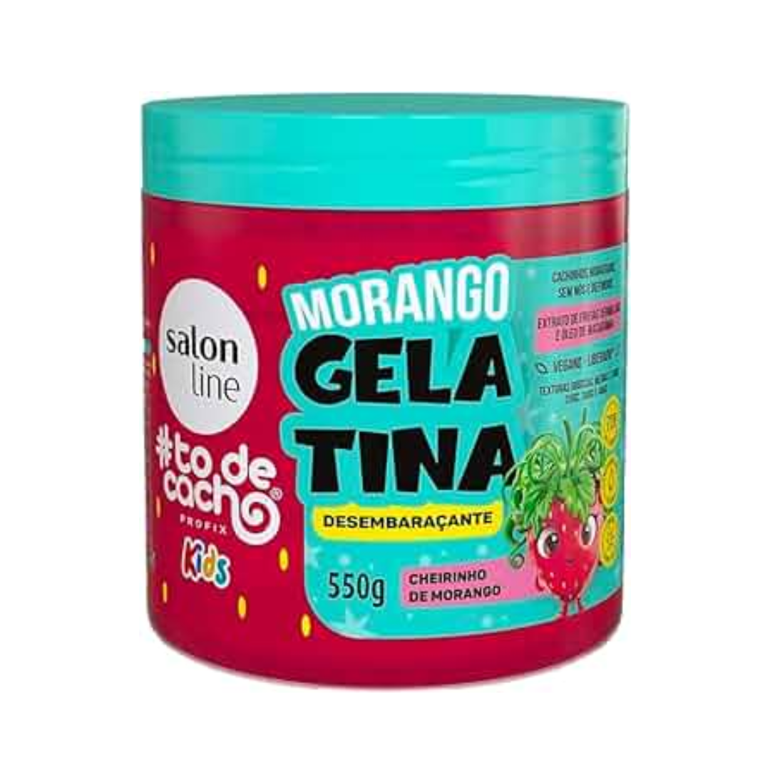 GELATINA MORANGO TODECACHOS KIDS 550MG- SALON LINE