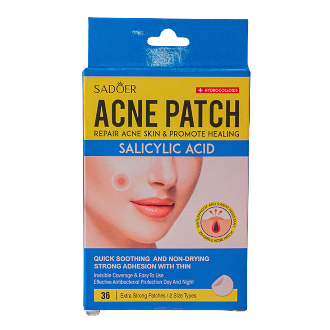 PARCHES ADHESIVOS INVISIBLE ANTIACNE CON ACIDO SALICILICO CAJA X 36 UNDS BY SADOER