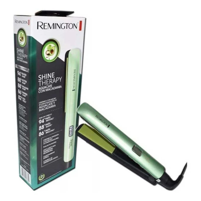 PLANCHA ALISADORA SHINE THERAPY AGUACATE Y MACADAMIA- REMINGTON
