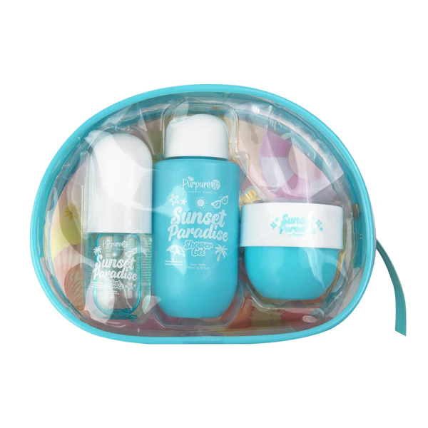 KIT CARTUCHERA SUNSET PARADISE X 3 UNDS- PURPURE