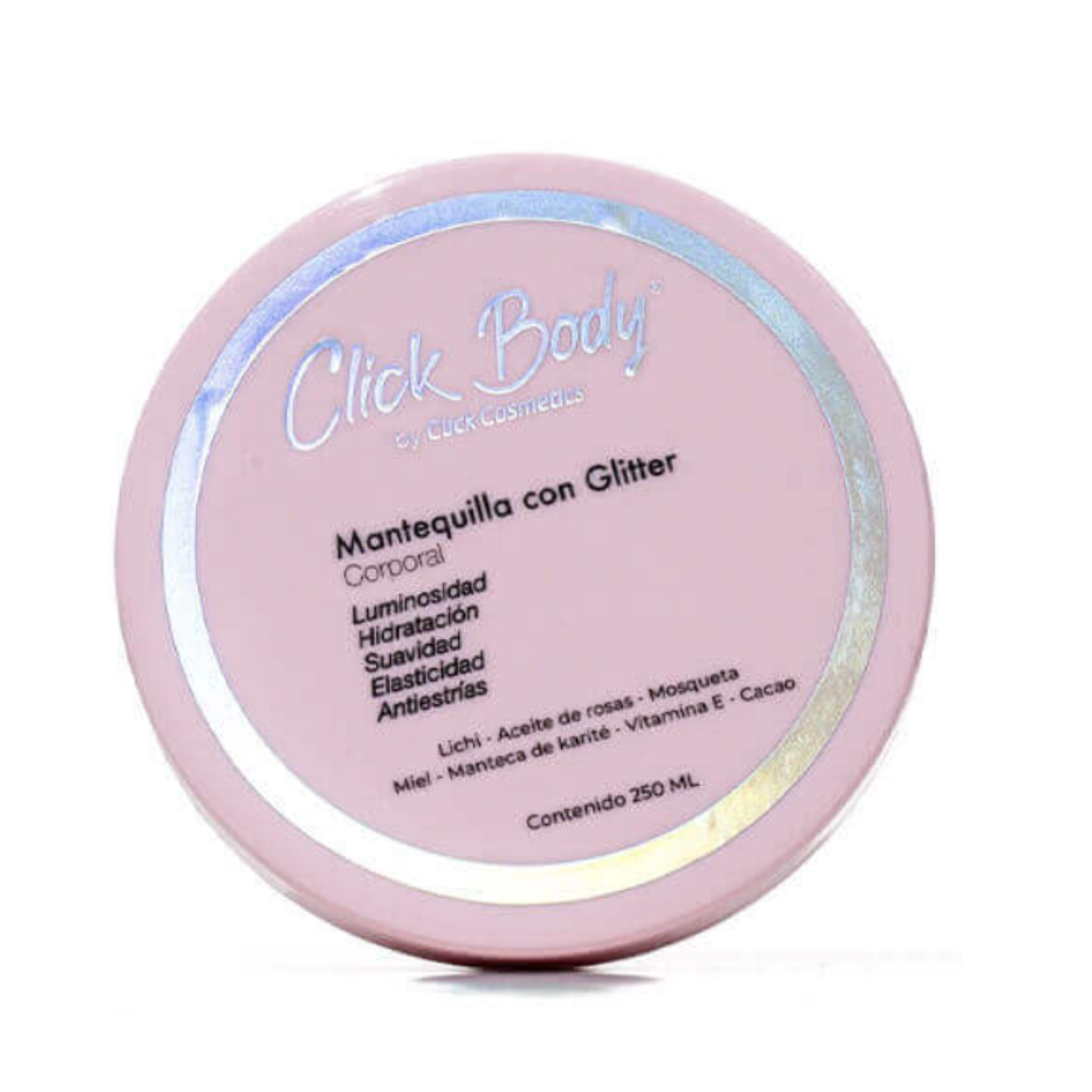 MANTEQUILLA CON GLITTER 250ML- CLICK BODY