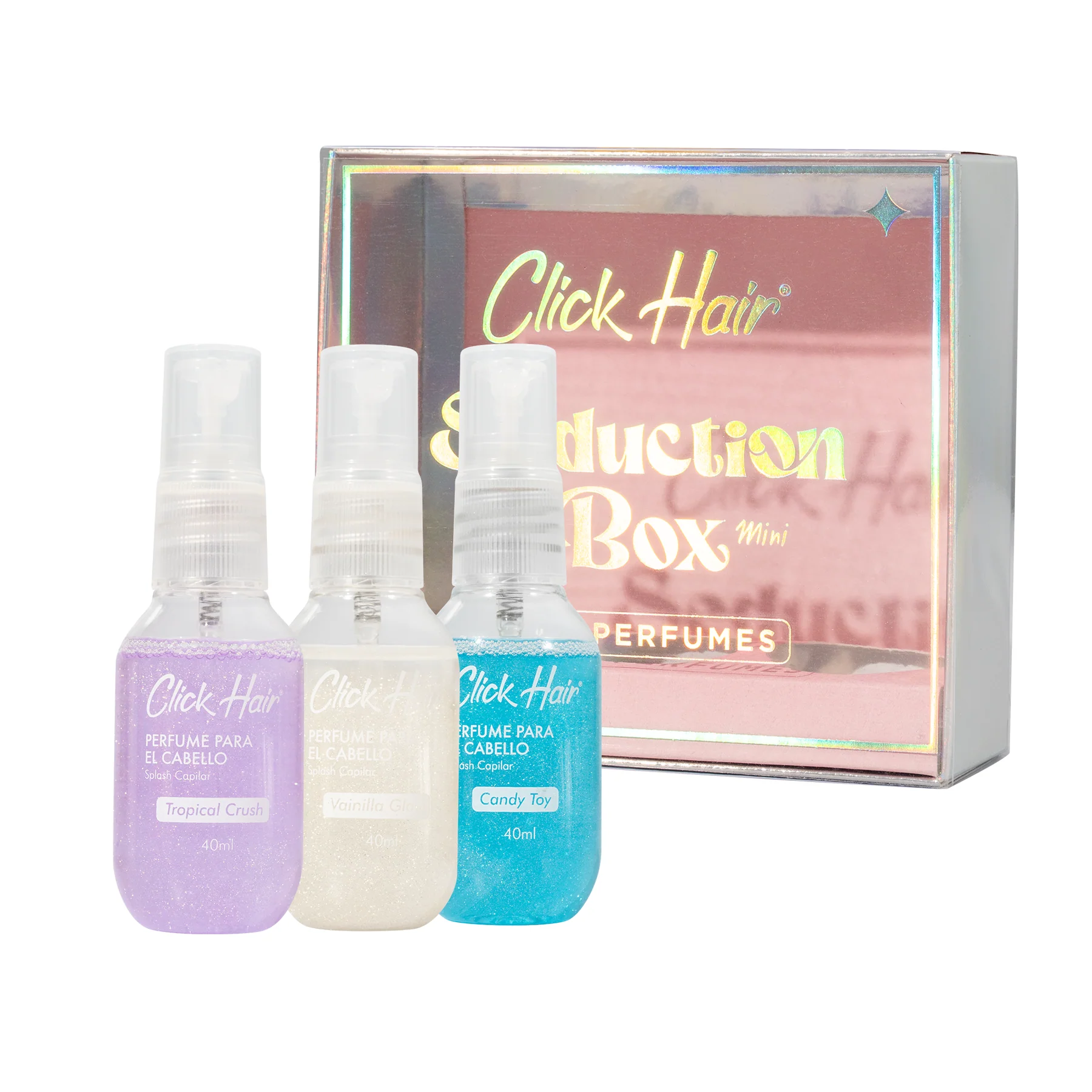 KIT MINI PERFUMES CAPILARES DULCES X 3 UNDS -CLICK HAIR