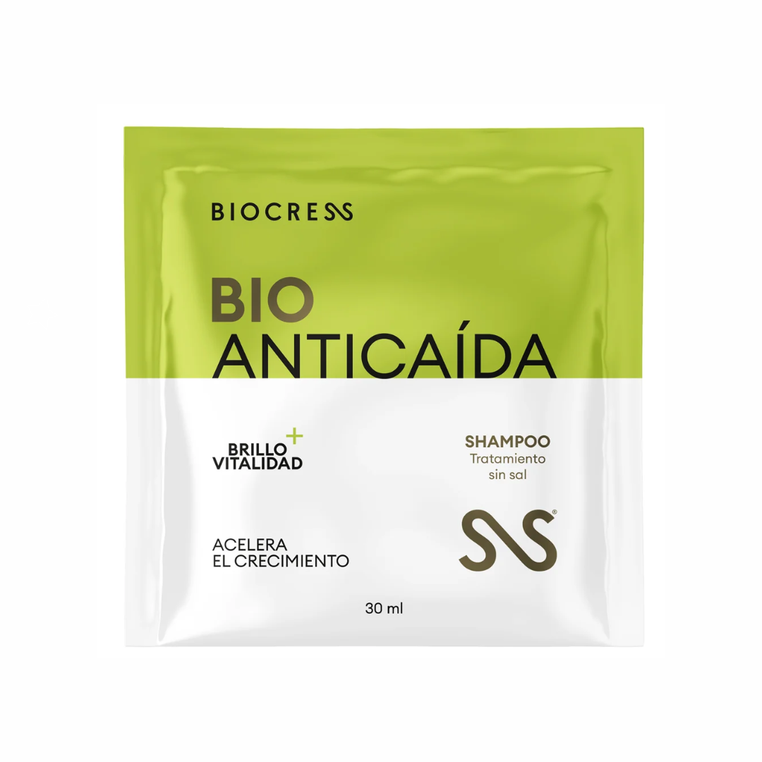 SACHET SHAMPOO BIO ANTICAIDA SIN SAL 30ML- BIOCRESS