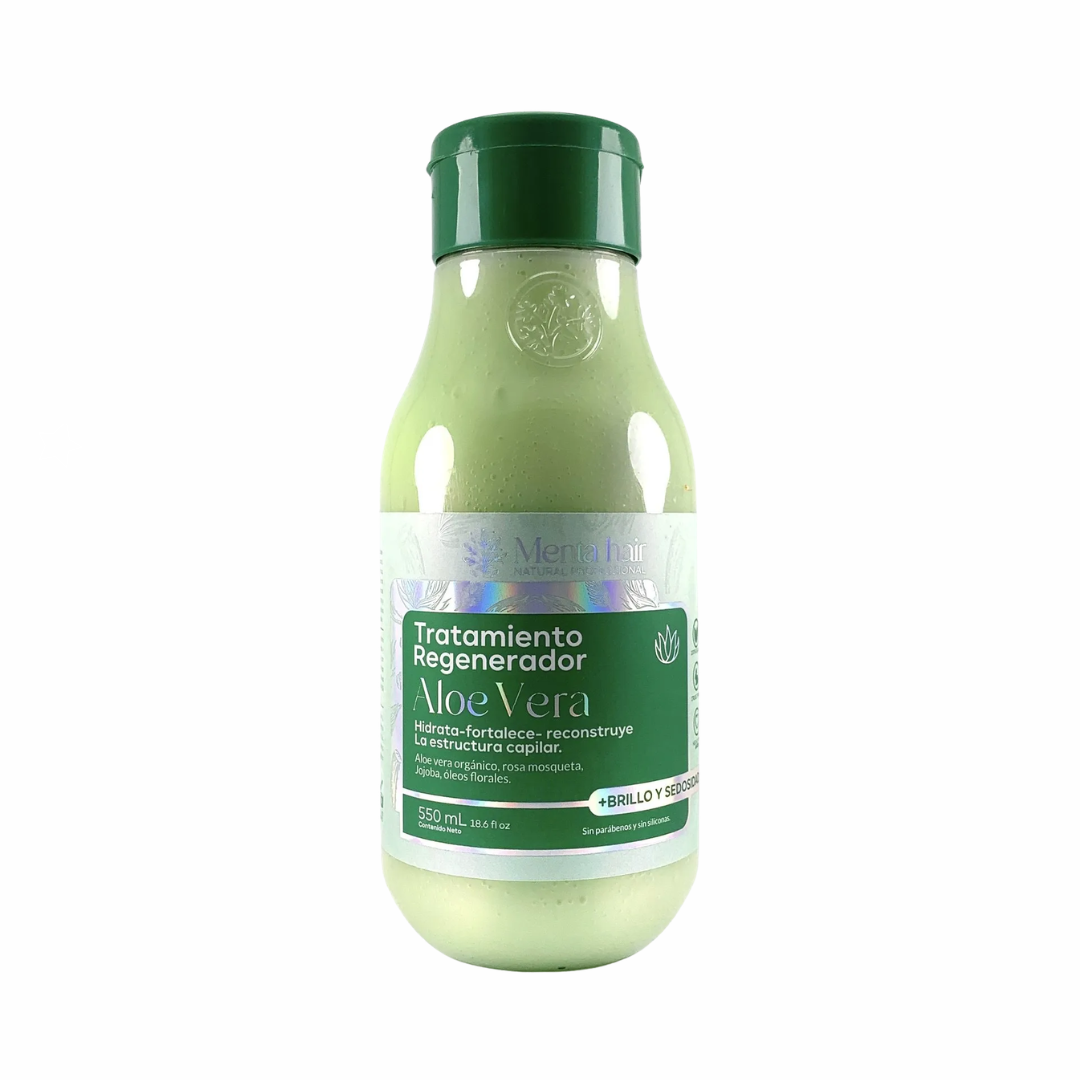 TRATAMIENTO ACONDICIONADOR REGENERADOR CON ALOE VERA 550ML- MENTA HAIR